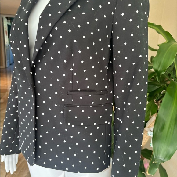 Liz Claiborne black/white  polka dot blazer S - Picture 4 of 10